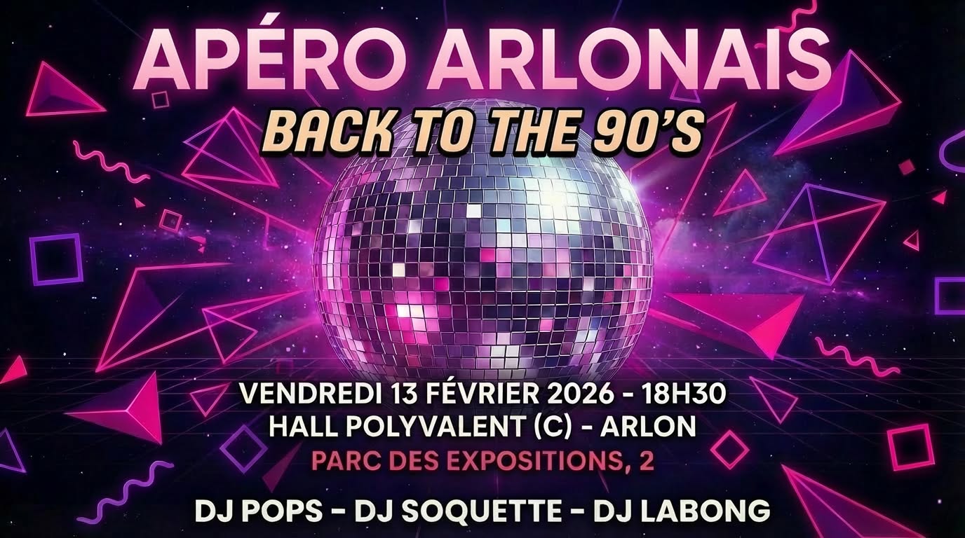 Affiche de l'Apéro Arlonais 2026 au Hall Polyvalent d'Arlon